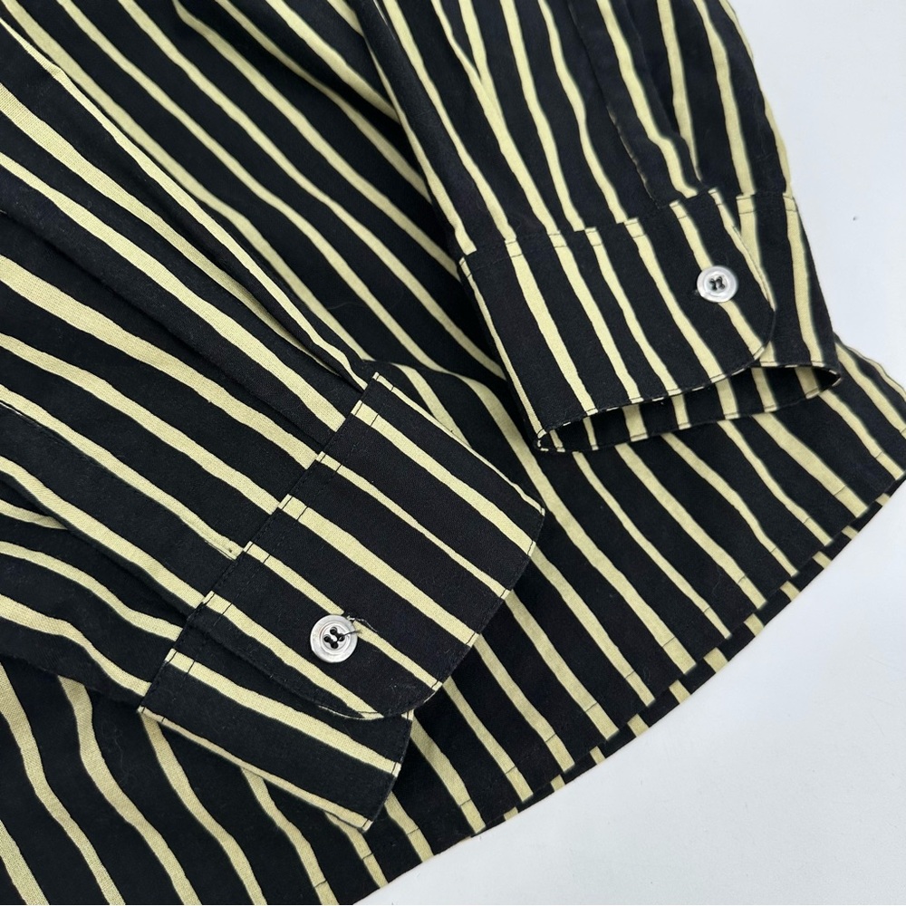 Marimekko Black and Cream Striped Button Down Shirt - Picture 12 of 16